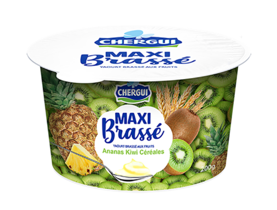 Image de Maxi brassé aux fruits - Ananas, kiwi et céréales (180g)