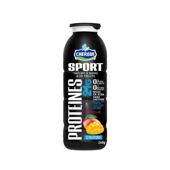 Image de CHERGUI Sport - Yaourt à boire protéiné - Mangue - (260 ml)